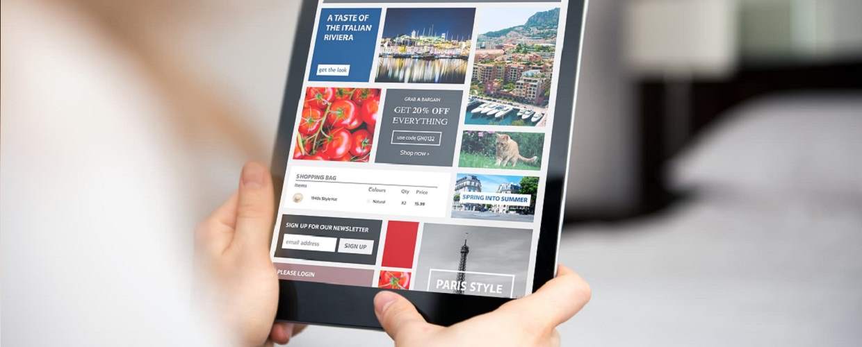  A woman is holding a tablet and searching for tips to optimize PPC campaigns.